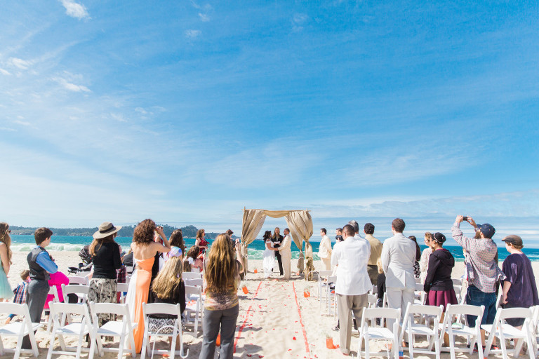Carmel River state beach wedding