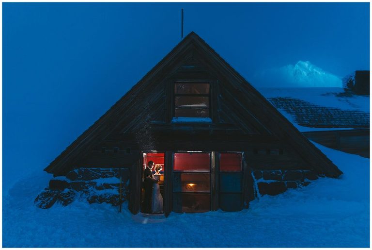Silcox Hut Wedding, Wedding at Timberline Lodge